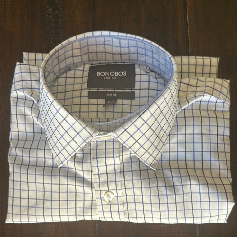 Bonobos Men's Blue Checkered Shirt